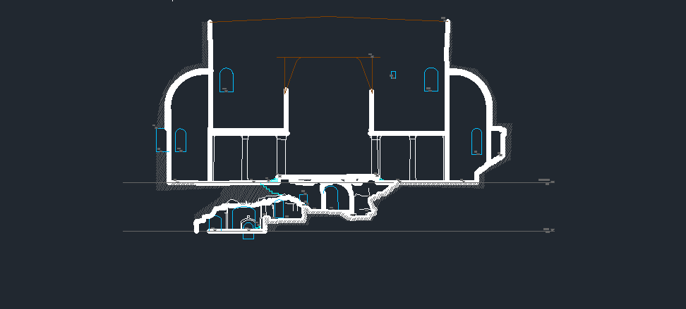 Corresponding transverse section drawing